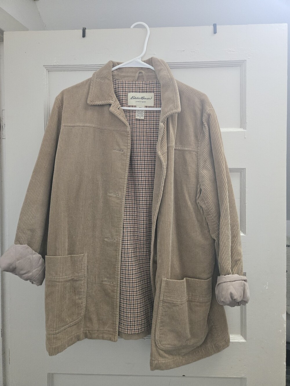Eddie Bauer Light Brown Corduroy Shirt Jacket